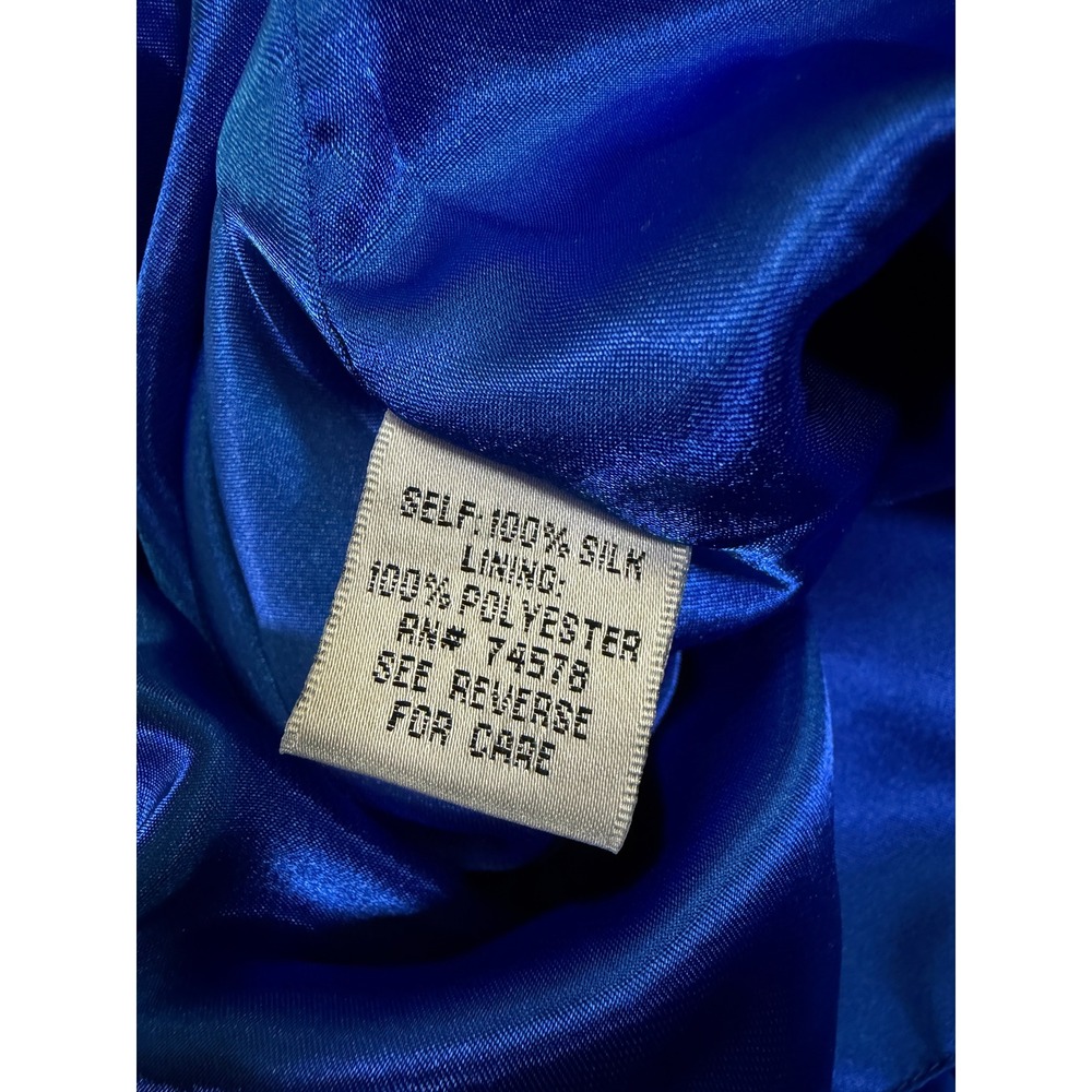 Cache Royal Blue 100% Silk Strapless Bubble Hem Cocktail Dress Size 2 Sweetheart - Picture 7 of 7
